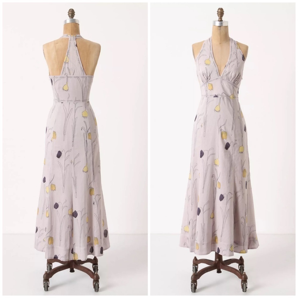 HD In Paris Tulips Floral Spring Bulbs Midi Dress​​​​​​​